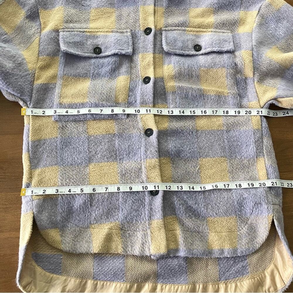 Princess Polly Women’s Keelee Jacket Purple & Cream Check Oversized Shacket XS/S - Picture 10 of 11